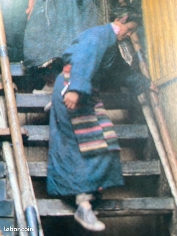 2 longueurs de tissus fabriqués à la main, rapportés du Tibet en 1986 (image 7)