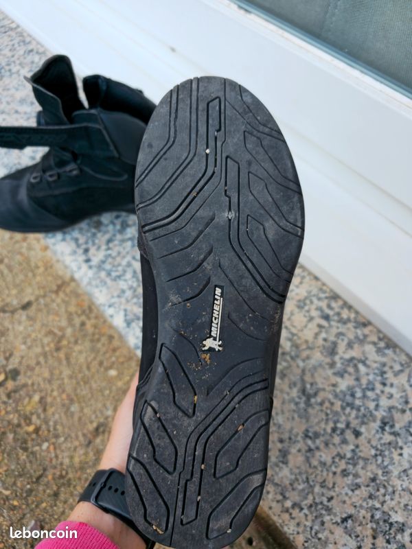 Baskets moto Ixon Lady Noir Fushia (image 2)