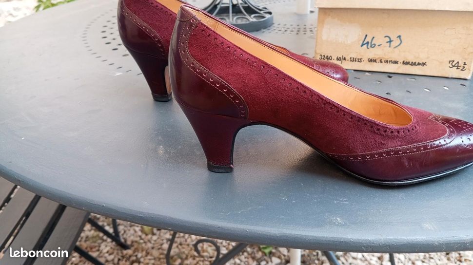 Magnifiques escarpins tout cuir T 34.5 (image 1)