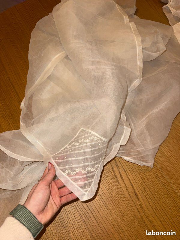 Ensemble voile, sac noeud er Robe de communion vintage blanche (image 8)
