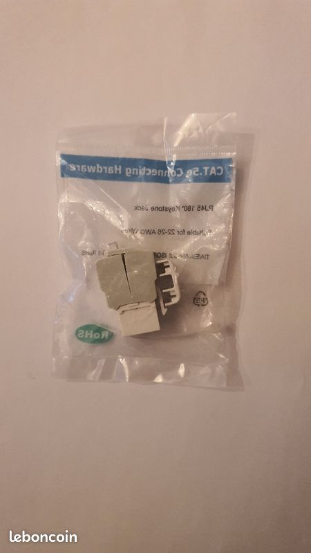 ✅ ENCORE DISPO ✅ 13 Connecteurs RJ45 Noyau blanc CAT5e non blindé UTP sans outil (image 2)