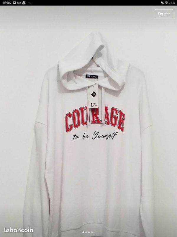 Sweat à Capuche Essential Logo Blanc Homme - Project X Paris