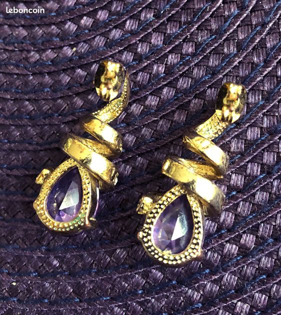 Boucles d'oreilles améthyste (image 4)