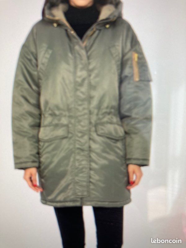 Parka oversize à capuche kaki ALENAWRS SCHOTT (image 11)