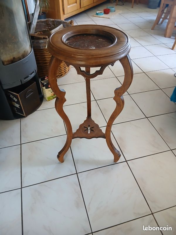 Meuble sellette selette sellier ancien vintage en bois (image 1)