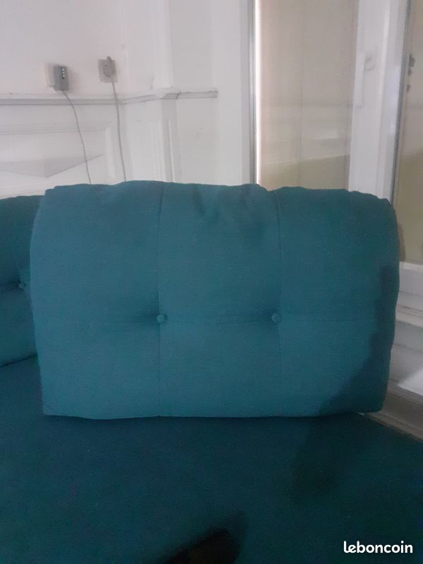 Canaper convertible bleu canard (image 1)