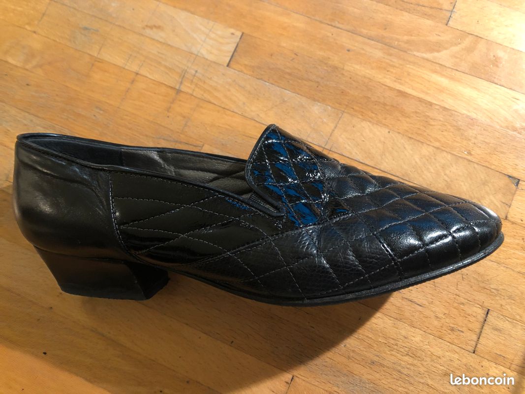 Mocassins Femme cuir matelassé n°5 (image 1)