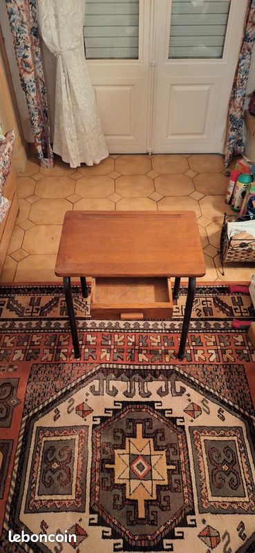 Ancien petit bureau écolier avec tiroir (image 8)
