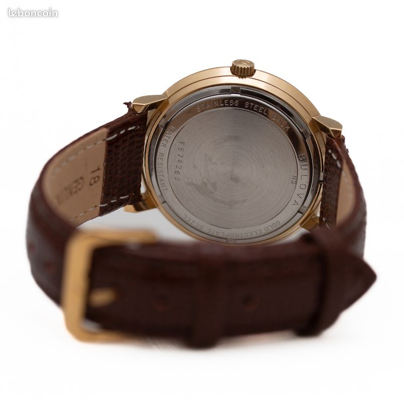 Montre Suisse de luxe vintage homme et femme Bulova Accutron plaquée or jamais portée (image 10)