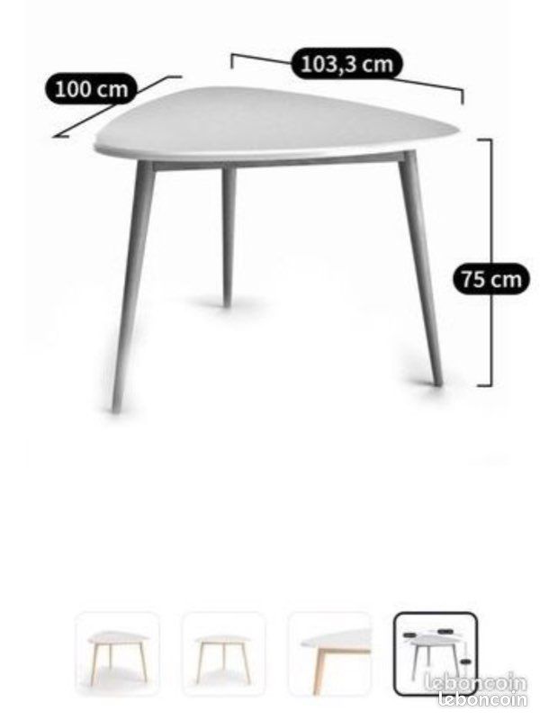 Table salle à manger 3 personnes, Jimi La Redoute (image 3)