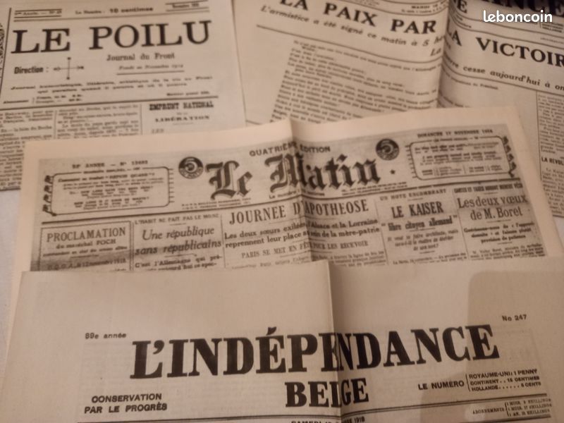 La grande guerre 14-18 ; 8 journaux feuillets différents (image 3)