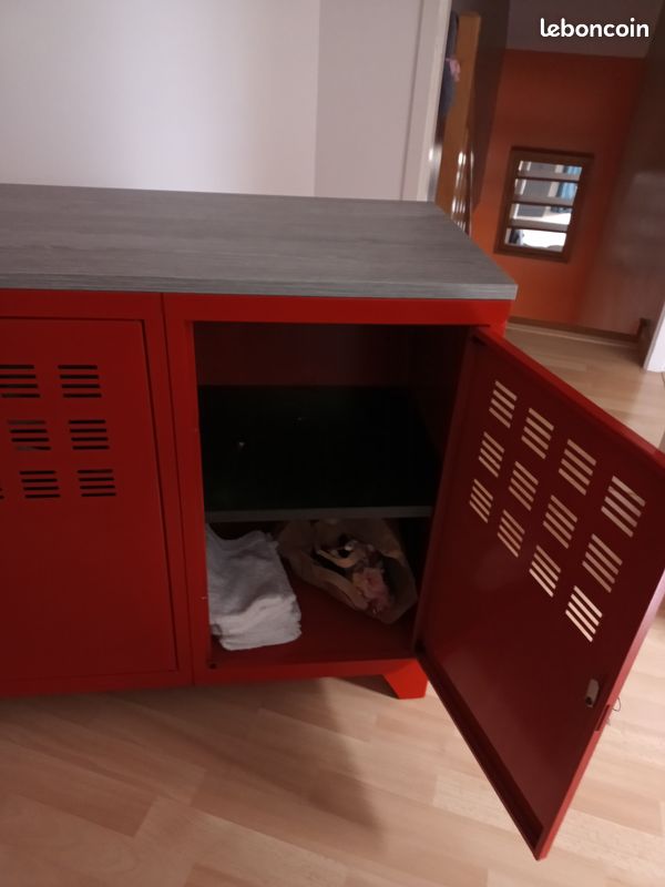 Meuble acier rouge (image 2)