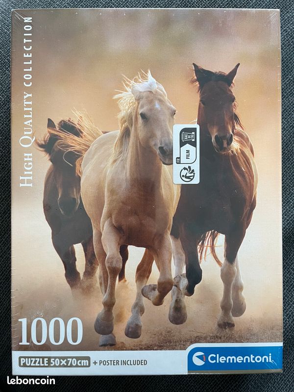 Puzzle chevaux 1000p neuf scellé (image 1)