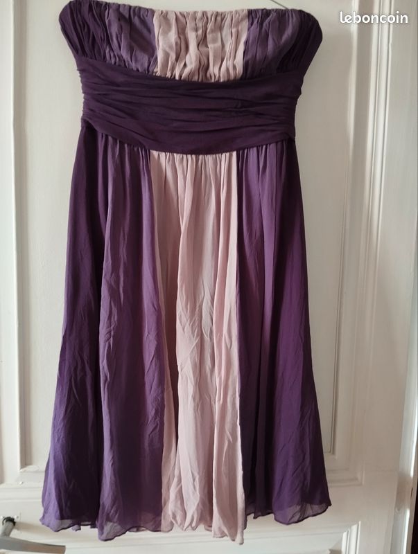 Robe bustier parme cérémonie/mariage Anne 2011 maison 1 2 3 taille 40 (image 3)