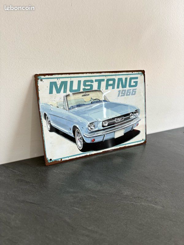 Plaque déco Ford mustang 1966 - Décoration