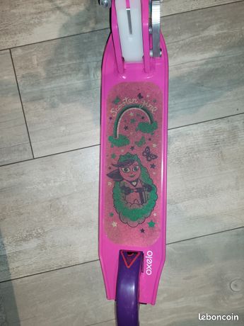 Mini Trottinette Pliable Rose & Vert A Bas Prix