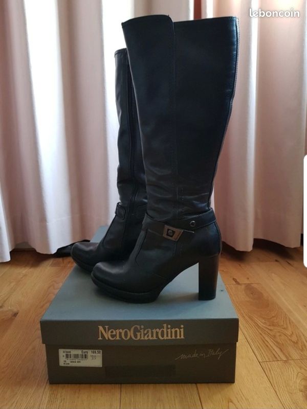 Bottes Nero Giardini cuir noir (image 5)