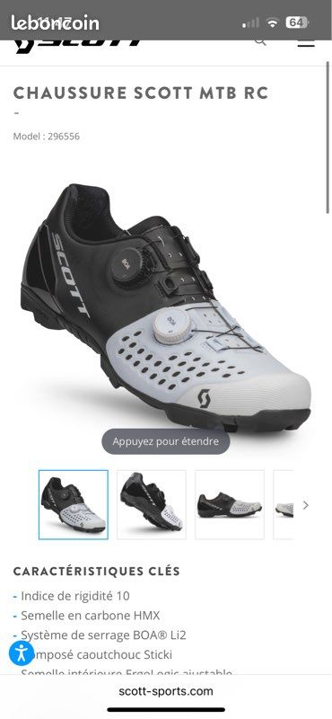 Chaussures Vtt Scott Rc Chaussures Vtt Scott Mtb Rc Carbone 39