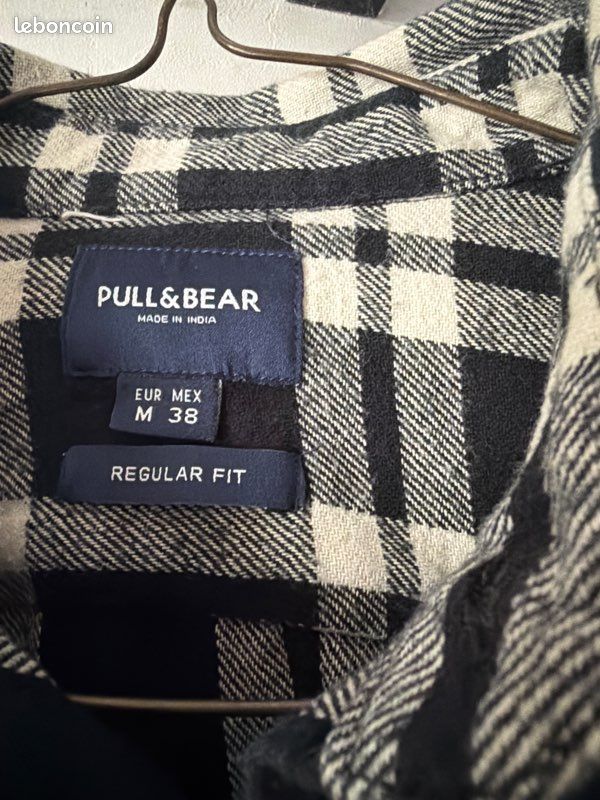 Chemise carreaux bleu blanc (image 2)
