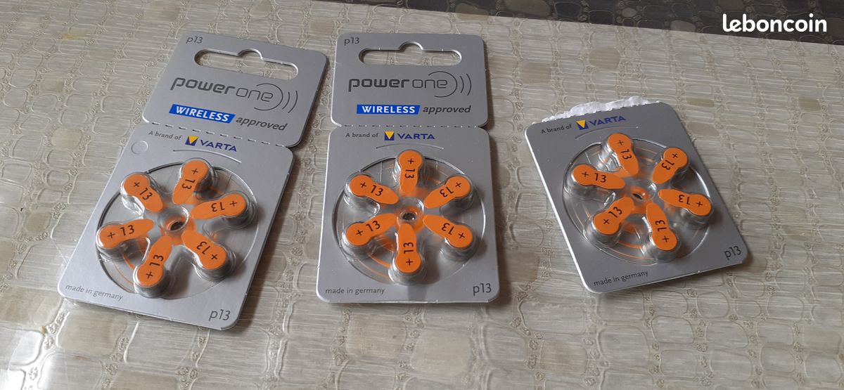 Piles pour appareil auditif P13 powerone wireless (image 2)