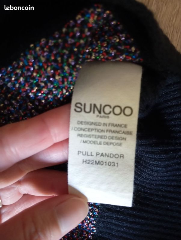 Pull Court Gris Suncoo - Neuf Avec étiquette, Taille L, Style Décontracté Et Tendance