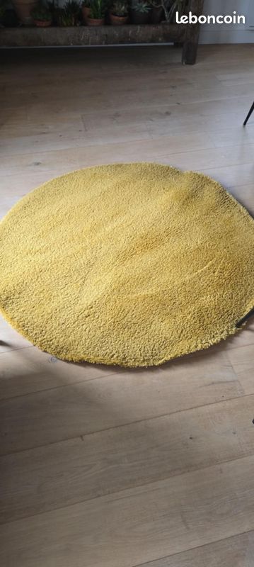 Tapis rond jaune (image 2)