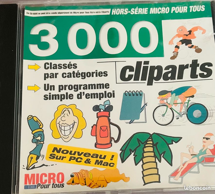 CD-ROM « 3000 Cliparts- Spécial MICRO Pour Tous » (image 1)