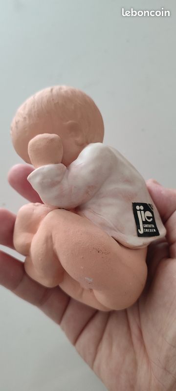 Statuette bébé nouveau-né faite main Edit Risberg (image 2)