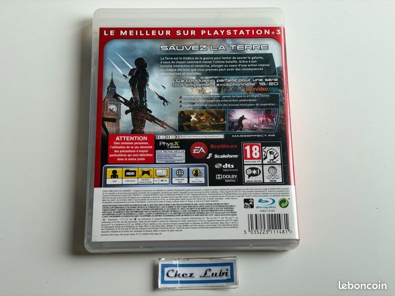 Mass Effect 3 Steelbook - Sony PlayStation 3 PS3 - Édition PAL (bon état)