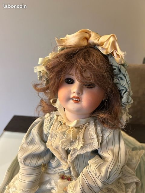Poupée Ancienne SFBJ 60 Taille 5 (49cm) - Tête Céramique, Corps Composite - France
