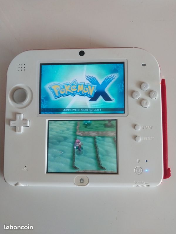 Pack Collector Nintendo 2DS Rouge/Blanc + Pokémon X [CIB] (image 14)