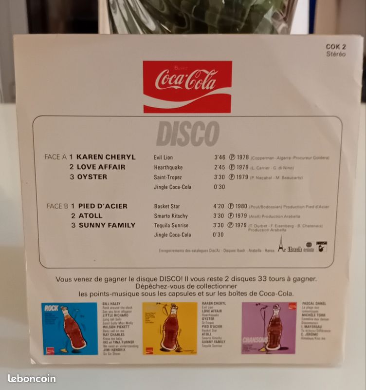 45t vinyle Disco Coca Cola (image 2)
