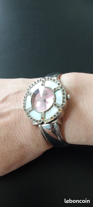 Montre Bijou Femme Ceigny – Forme Fleur Strass & Cadran Rose (image 2)