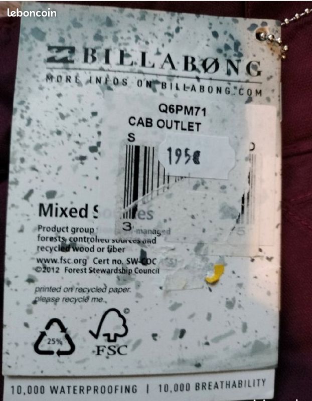 Pantalon Ski BILLABONG snow S (image 3)