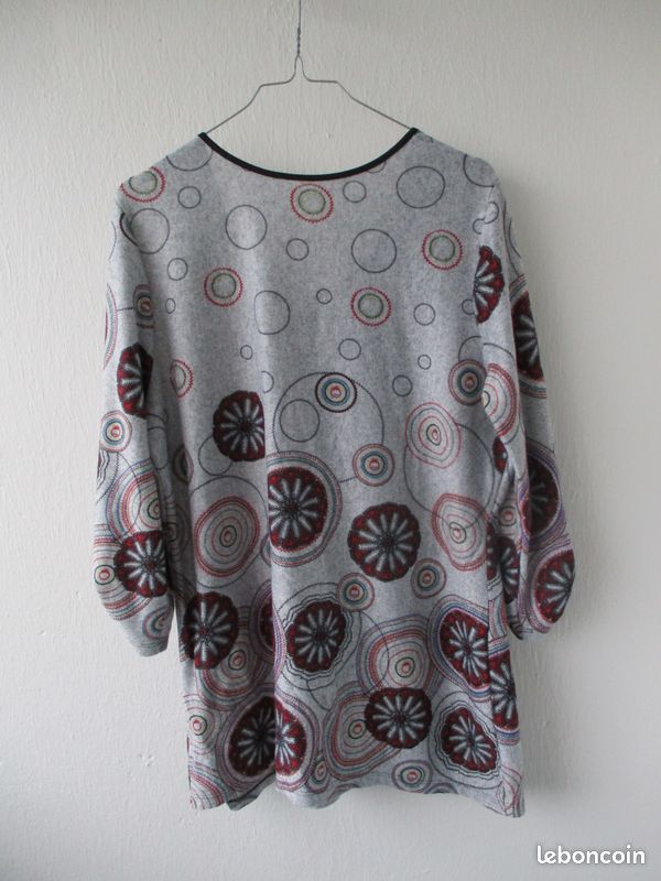 Pull léger gris imprimé TXL/44 TBE (image 1)