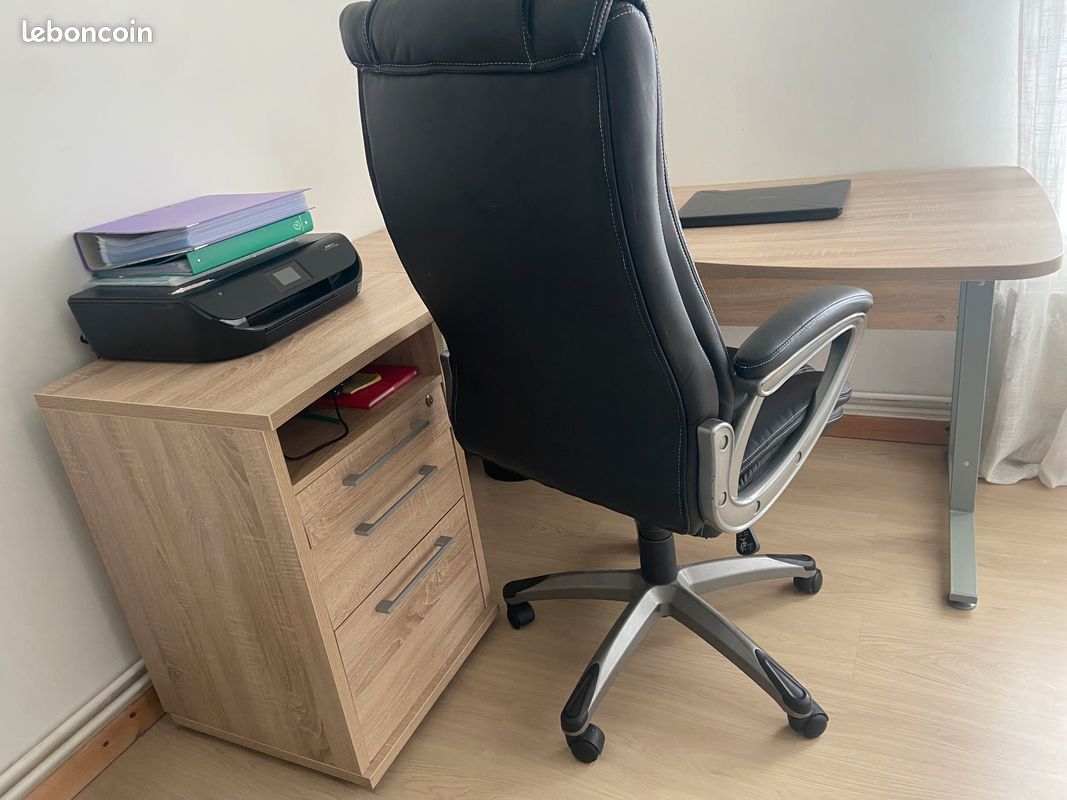 Bureau d’angle + fauteuil de bureau (image 1)