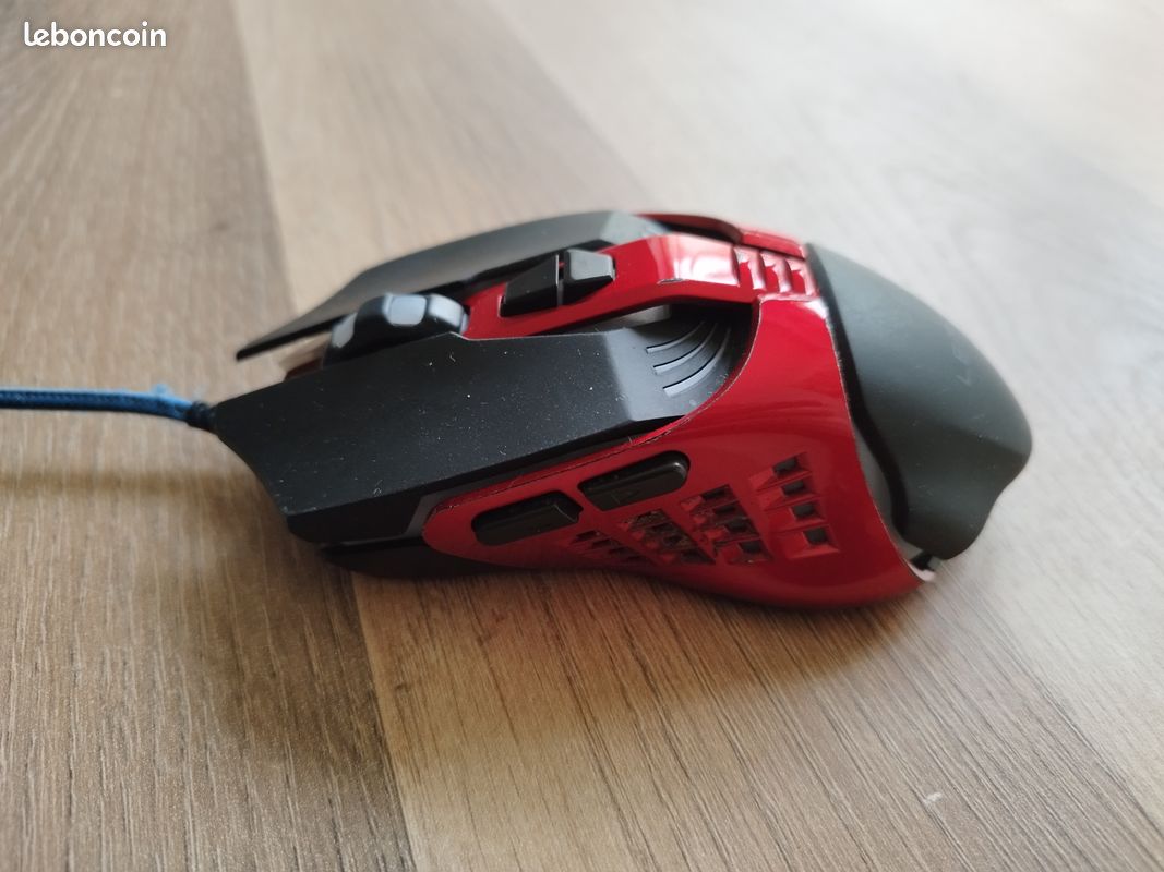 Souris Gaming Lemec - Noire, Rouge (image 2)