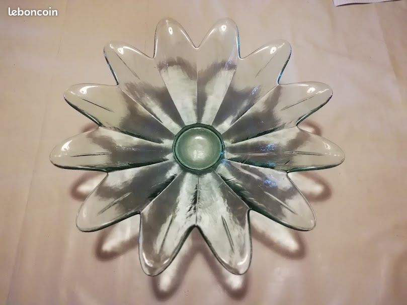 Grande coupe verre fleur (image 1)
