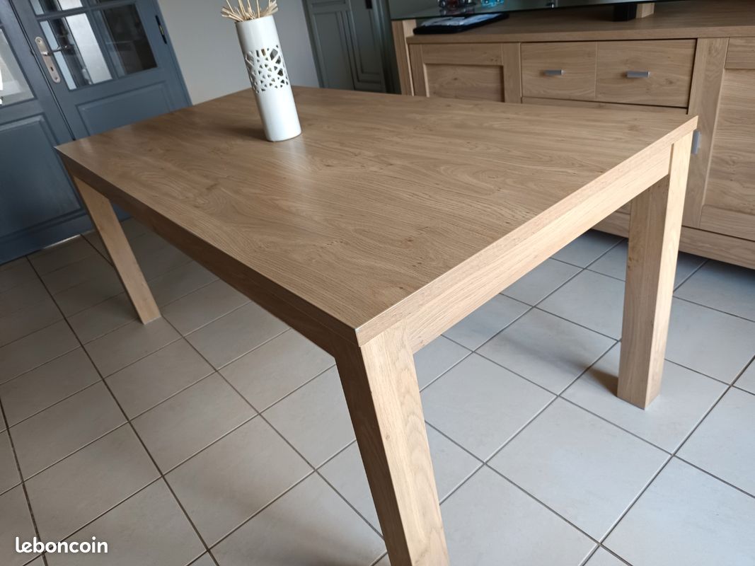 Table rectangulaire contemporaine couleur hêtre (image 2)