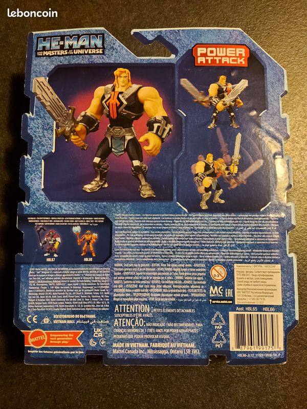 Figurine HE-MAN ou MUSCLOR Maitre de l'univers édition MATTEL NEUF (image 2)