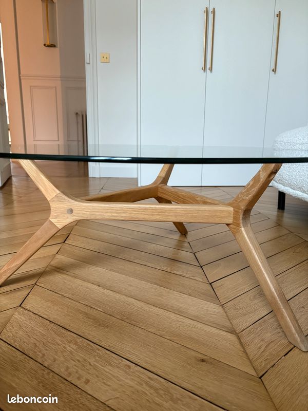 Table en bois et verre (image 3)