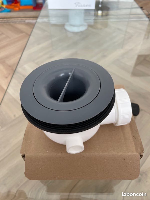Bonde grise sans capot Ø 9 cm pour receveur (image 3)