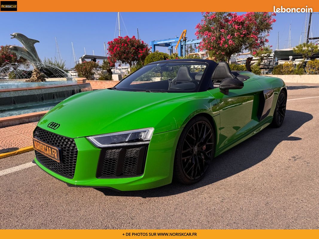 AUDI R8 SPYDER V10 Plus 5.2 FSI 610 S tronic 7 Quattro - Bang Olufsen - Ceramiques - Vert Java - Carbone - Audi ex (image 1)