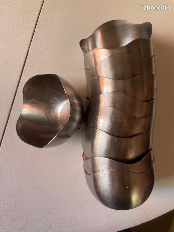 Lot 10 coupelles inox (image 2)
