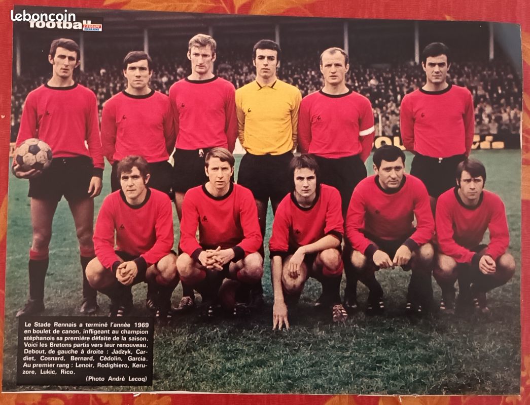 Fiche De Présentation Stade Rennais Saison 1976/77 - Magazine Football - Original