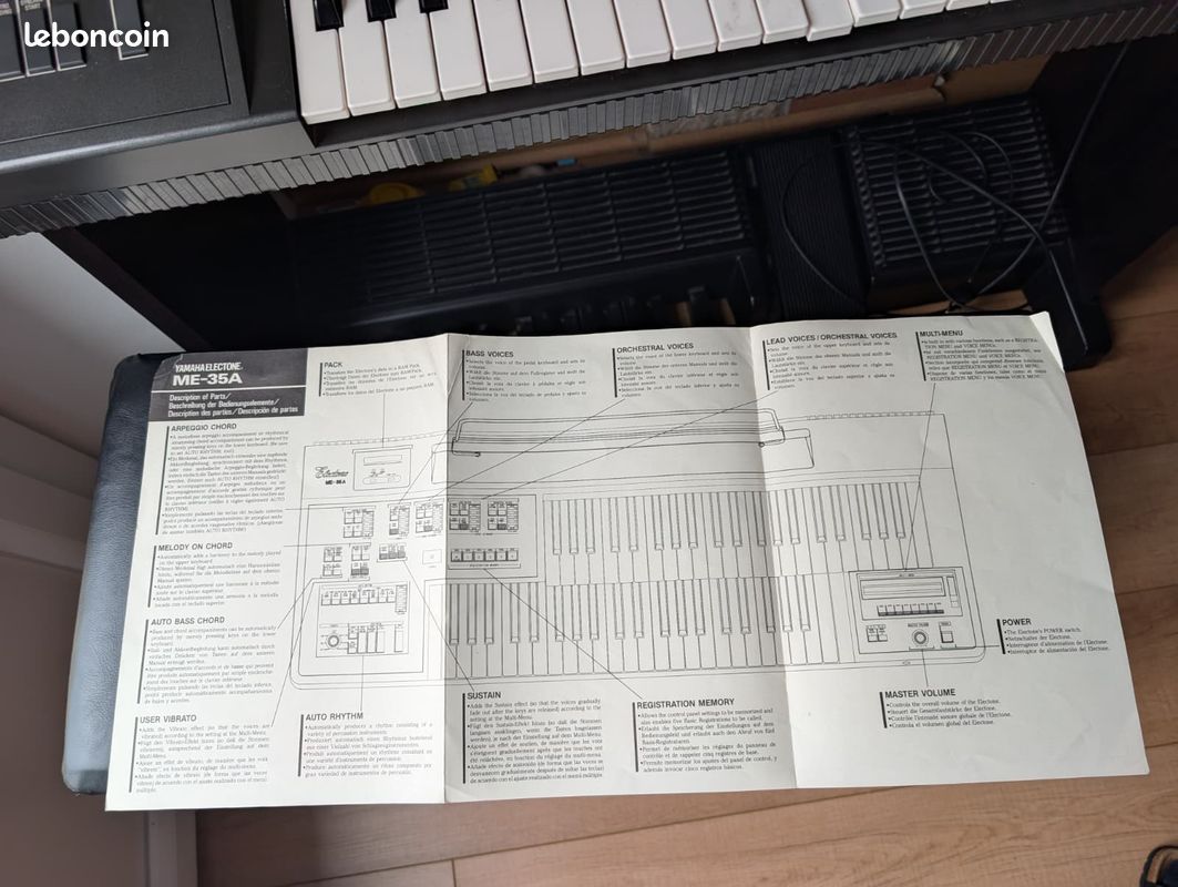 🎹Orgue Yamaha double clavier + banc + pédalier – 50 (image 4)