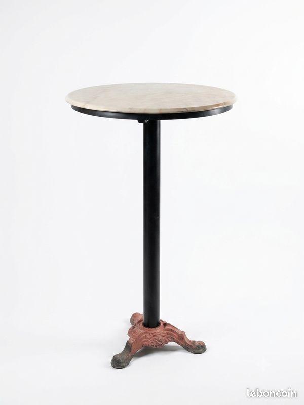 Mange debout de bistrot dessus marbre pied fonte (image 1)