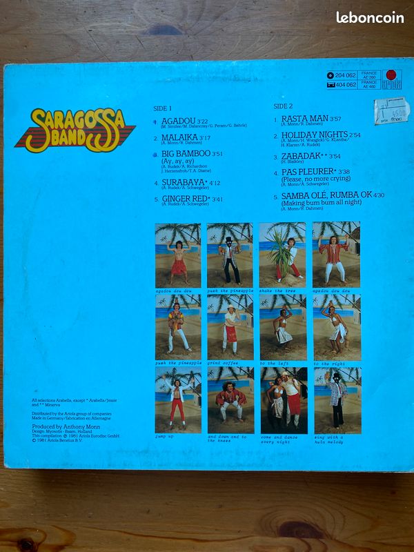 Saragossa Band "Agadou" - Vinyle LP 33 Tours (image 2)
