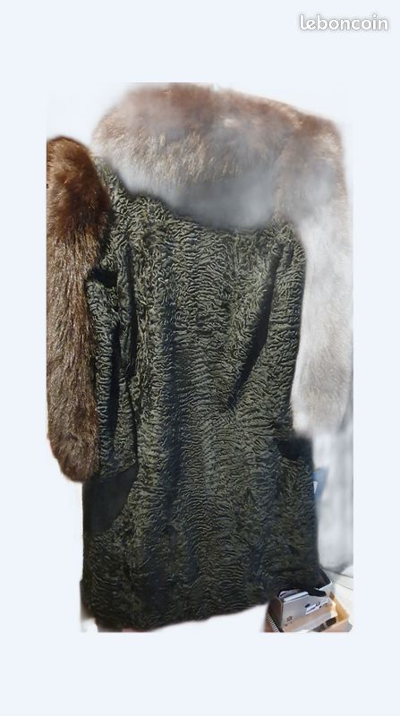 Manteau De Fourrure Vison Marron Taille L Pour Femme - Occasion En Très Bon état
