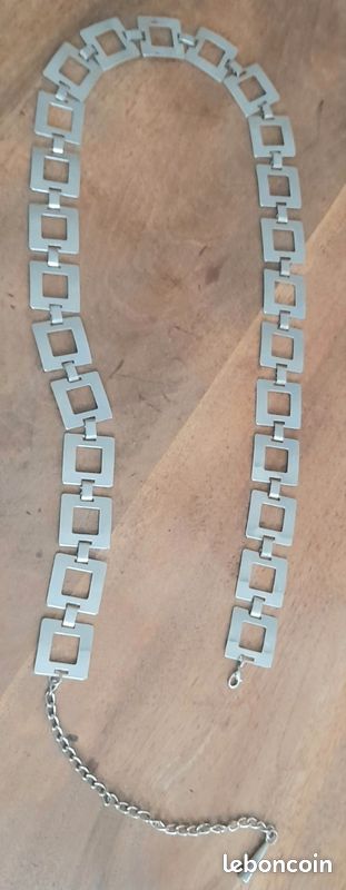Ceinture métal argenté, vintage (image 2)